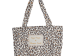 Foldable tote bag leopard