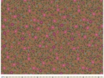 Cotton fabric ex2442 olive pink flower