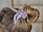 Bunny ear Scrunchie gaze lilas