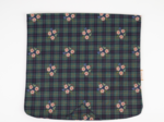 Square flap of saddle bag  tartan fleuri
