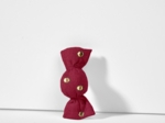 Mini sweet hairslide gaze pois or grenat