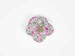Flower petal hair slide small  serenade fluo