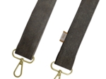 Narrow shoulder strap suédine pailletée or