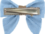 Mini bow tie clip oxford blue