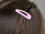 Fabric hair clip light pink