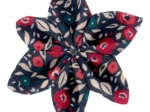 Star flower 4 hairslide camelias rubis