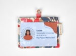 Badge Holder cerise en fleur