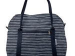 Bowling bag  striped silver dark blue