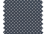 Cotton fabric pois blanc marine