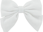 Bow tie hair slide white