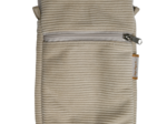 Quilted phone pocket beige corduroy