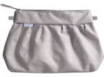 Pleated clutch bag grey gold star