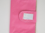 Health book cover neon pink gingham