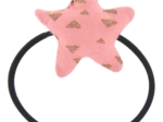 Pony-tail elastic hair star powdered gold triangle