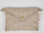 Little envelope clutch golden linen