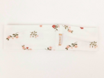 Stretch jersey headband  ivory rust bouquet