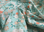 Cotton fabric ex2401 cherry blossom mint