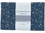 1 m fabric coupon white and navy little flowers ex1112