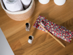 Toothbrush bag tapis rouge