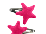 Star hair-clips fuschia