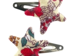 Star hair-clips poppy