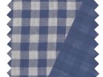 Cotton Fabric ex2441 blue gingham double gauze