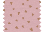 Jersey fabric caramel heart pink
