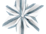 Star flower 4 hairslide striped blue gray glitter