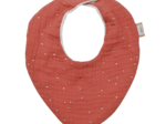 bandana bib gaze pois or rose blush
