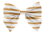 Bow tie hair slide rayé or blanc
