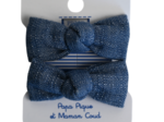 Small elastic bows light denim