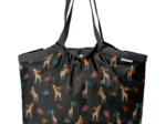Pleated tote bag - Medium size palma girafe