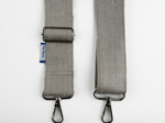 Narrow shoulder strap silver linen