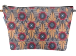 Cosmetic bag with flap fleurs de savane