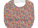 Coated fabric bib mille et une fleurs