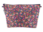 Cosmetic bag with flap hippie fleurie