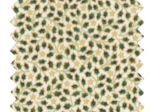 Cotton fabric cream and gold holly ex1107