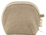 gusset coin purse golden linen
