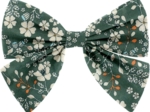 Bow tie hair slide fleuri kaki