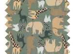 Coated fabric safari kaki