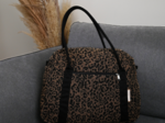 Bowling bag  mocha quilted leopard