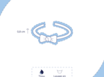 Thin headband tartan fleuri