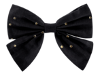 Bow tie hair slide gaze pois or noir