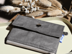 zipper pouch card purse copper linen