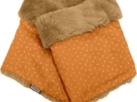 Adult Fur scarf snood caramel golden straw
