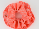 Maxi Double Scrunchie neon orange gingham