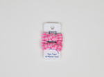 Small bows hair clips neon pink gingham