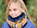 Children fur scarf snood coton d'or