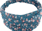 Headscarf headband- Baby size fleuri nude ardoise