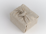 Furoshiki small 35 x 35  glitter linen